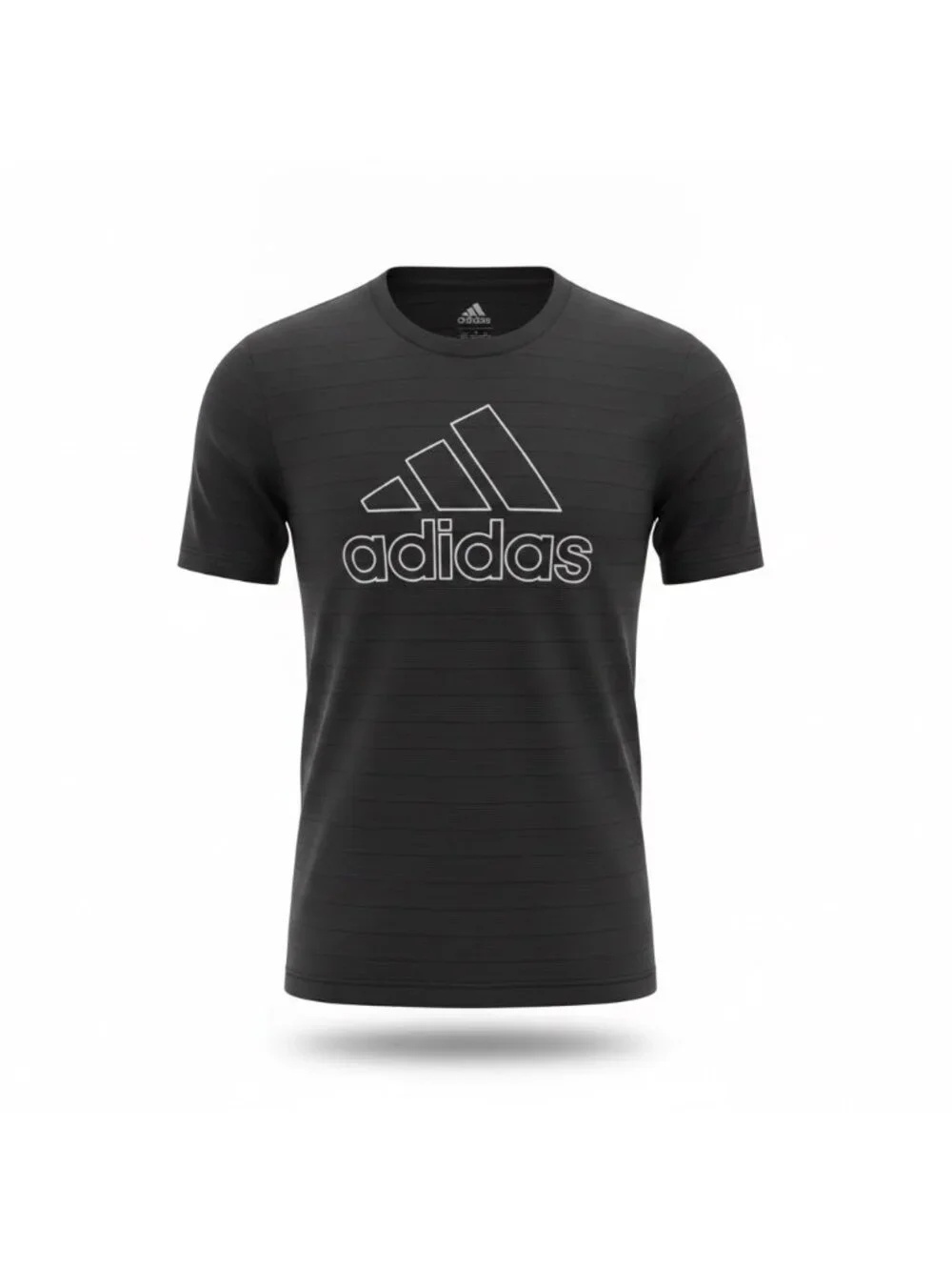 Adidas Mens Black Comfortable Crew Neck T-Shirt With Classic Logo Size XXL